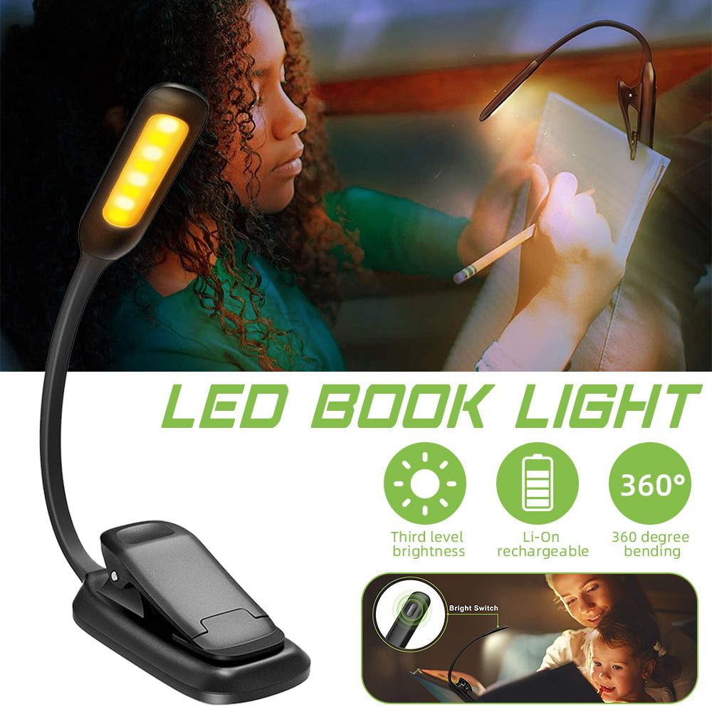 TOPELEK Reading Light 7 LED Book Light with 3 Brightness x 3 Color Temperatur... 