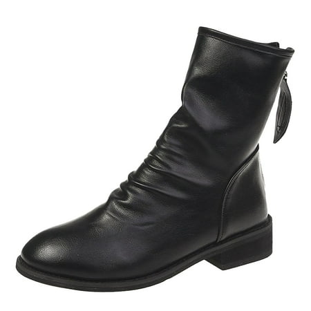 

Qufokar Bling Flip Flops for Women Heeled Boots for Women Size 11 Ankle Boots for Women Ladies Shoes Short Boots Leather Boots