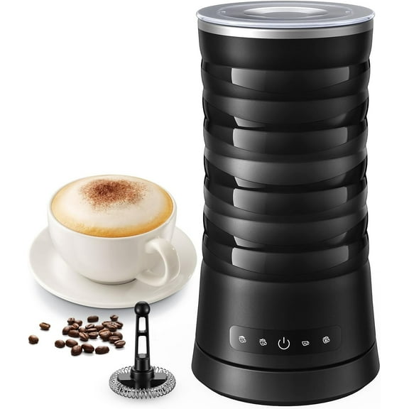 Milk Frother and Steamer, 4 in 1 Milk Steamer, 10oz Large Capacity, Cold Foam Maker, Hot Chocolate Maker, Frother for Coffee, Latte, Macchiato, Cappuccino,