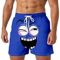 thumbnail image 3 of ibiyuan Mens Swim Trunks 3d Cartoon Smile Face Lightweight Swimming Board Shorts Elastic Waist Mens Bathing Suits Built-In Swim Underwear, 3 of 5