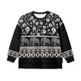 thumbnail image 4 of Xoenoiee Elphant Flower Aztec American Tribal Print Girls Sweatshirt Lightweight Crewneck Pullover Long Sleeve Top Shirts with Side Slits for Running Hiking Workout, Size 13-14 Years, 4 of 7