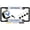 Black - Style 2, variant on [Officially Licensed Product] - USAF - U.S. Air Force Veteran - Domed Custom-Made Personalized Narrow (Thin) Top 4 Hole Metal Car License Plate Frame with Free caps - Chrome Frame (Qty: 1)