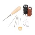 thumbnail image 3 of Leather Sewing Waxed Thread Cord Craft Portable Leather Stitching Kit With Waxed Thread For Fabric Tarpaulin, 3 of 8