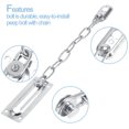 thumbnail image 5 of Cerradura de cadena de puerta de acero inoxidable de 2 piezas, cerradura protectora para interior, 5 of 5