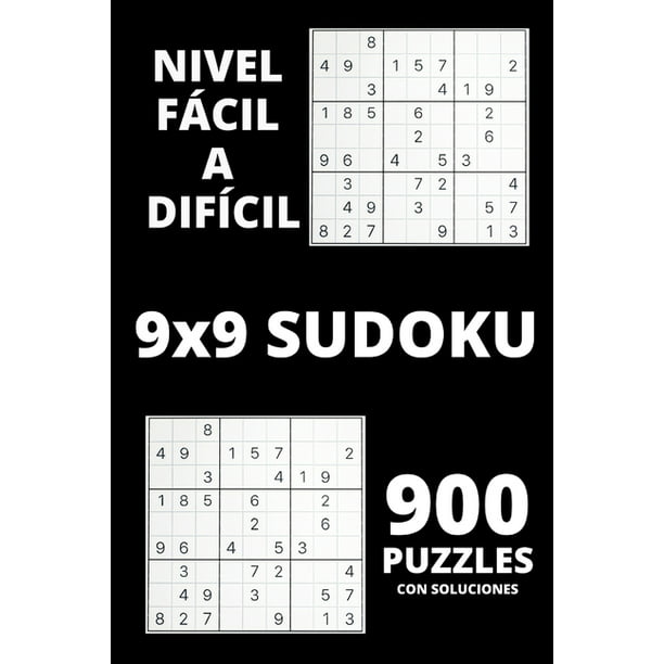 Sudoku - Nivel fácil a difícil : Sorprendentes rompecabezas de Sudoku con Soluciones - Juego de Sudoku para principiantes o jugadores avanzados - Libros de rompecabezas de Sudoku para adultos para