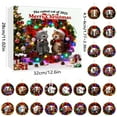 thumbnail image 2 of 2025 Adorable Wreath Cat Ornament Advent Calendar with 24 Double-Sided Printed Festive Feline Designs for Holiday Countdown Celebration, 2 of 6