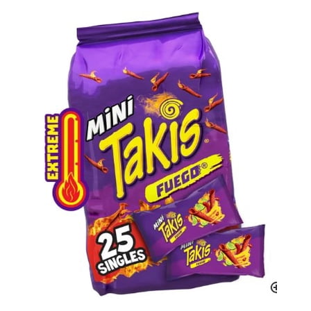 Takis Mini Fuego Rolled Tortilla Chips Multipack, 25 Count