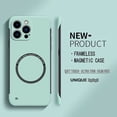 thumbnail image 3 of Ultra Thin Hard PC Magnetic Frameless Phone Case For Magsafe iPhone 15 14 Pro Max 13 12 Mini 11 Pro Max Matte Color Solid Cover Red for iPhone 15 ProMax, 3 of 6