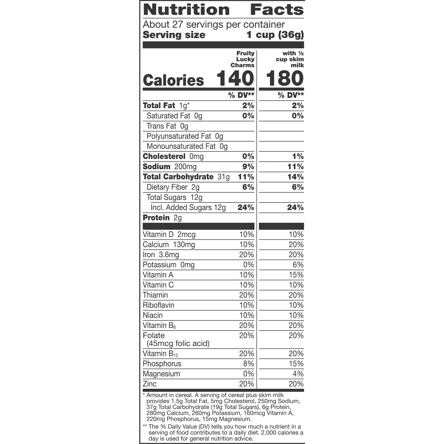 Lucky Charms Cereal Nutritional Value Besto Blog