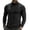 Black, variant on TOUMENY Men High Neck Top Long Sleeve Slim Fit Solid Casual Sweater Pullover Cotton Fashion Breathable Quick Dry Winter Sweater Black L