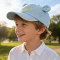 thumbnail image 2 of CAUYDY Baby Boys Baseball Cap Toddler Boy Baseball Hat Kid Ball Cap Newborn Hats Boys Girls Toddler Snapback Hat Kids Trucker Hats (Sizes 3-8 Years,H03-Light Blue), 2 of 5