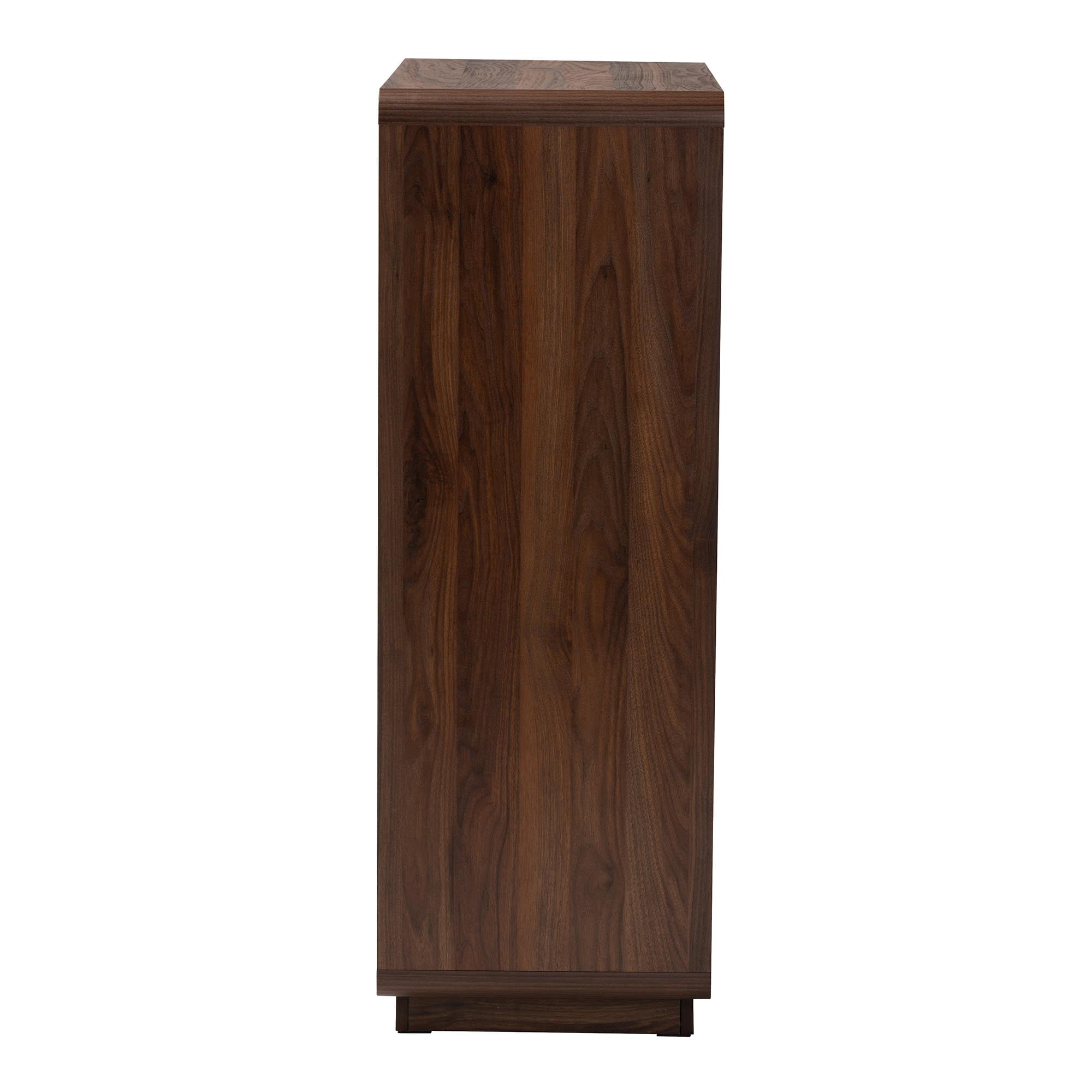 Baxton Studio Jenibelle Classic Chest, 5-Drawer, Walnut Brown