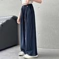 thumbnail image 6 of CPNG Girls Wide Leg Pants Elastic High Waist Straight Leg Casual Pants Lightweight Breathable Streetwear Pants, 6 of 7
