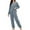 Light Blue, variant on Women's Coral Fleece Pajama Set, Cozy Thickened Long Sleeve Sleepwear with Pants, Warm and Soft Loungewear for Cold Nights, Fall, Winter, and Home Comfort-Light Blue