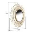 thumbnail image 6 of Soleil Tan Bamboo Round Boho Wall Mirror, 6 of 6