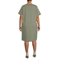 thumbnail image 5 of Terra & Sky Women's Plus Size V-Neck T-Shirt Dress with High Low Hem, 5 of 5