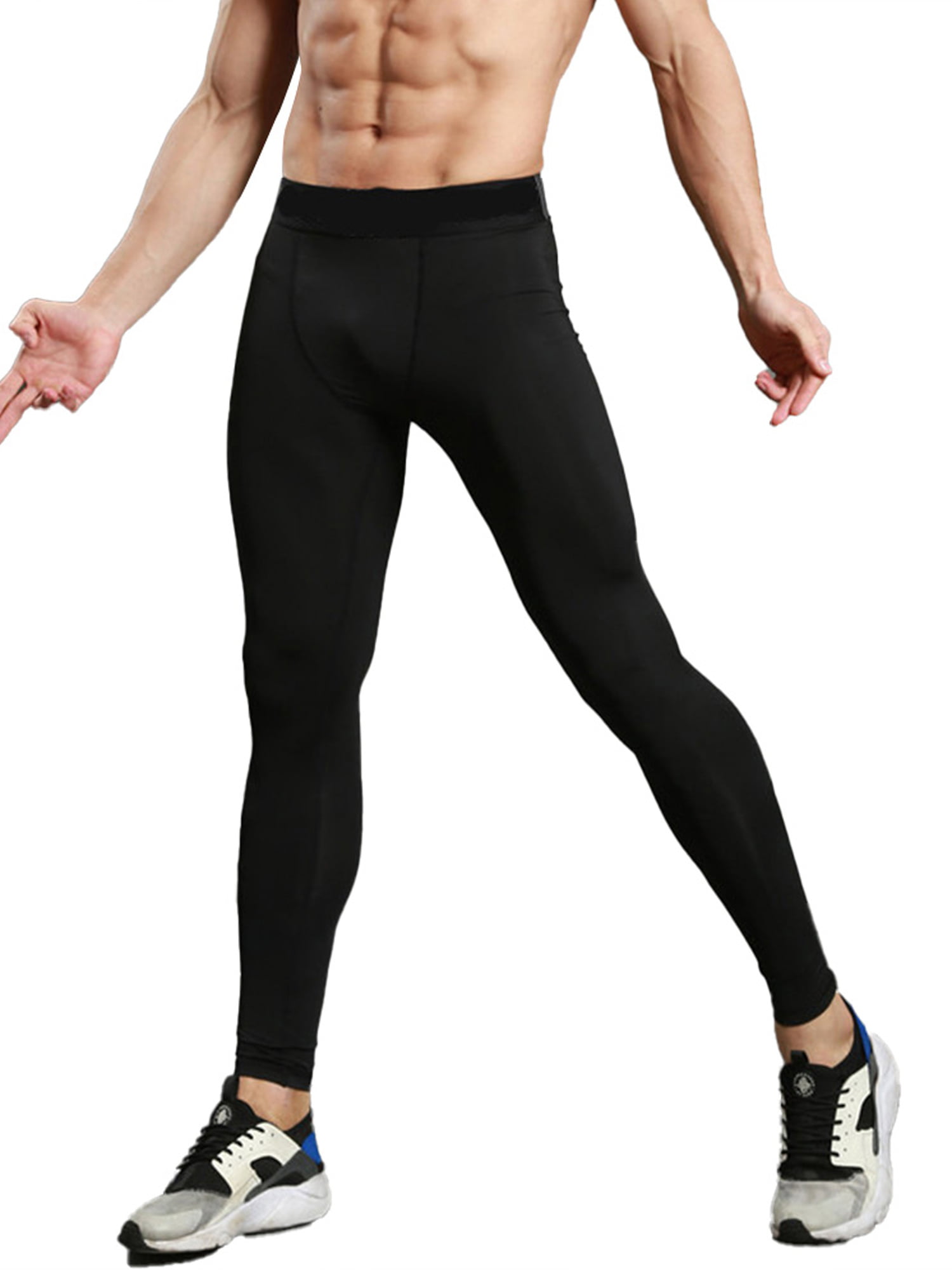 Mens Compression Long Pants Base Layer Sports Slim Workout Leggings Gym Trousers