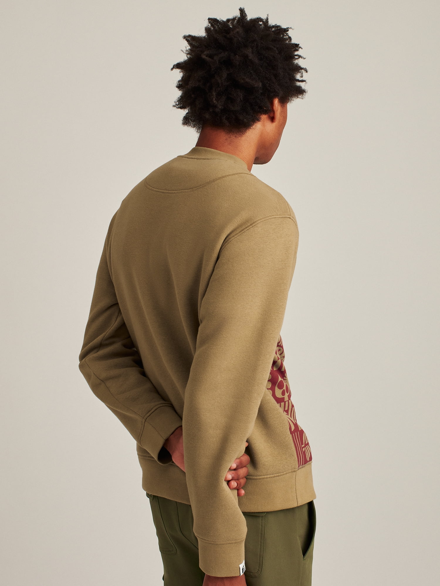 Bonobos Fielder Men's and Big Men's Fleece Graphic Crewneck Sweatshirt, Up to Size 3XL