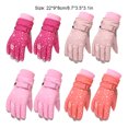 thumbnail image 4 of Minnieouse 1 par de guantes de esquí para niños, guantes de esquí portátiles a prueba de viento para mantener el calor, guantes de punto, bicicletas al guantes y mitones Rojo Minnieouse AP013201-01, 4 of 6