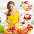 thumbnail image 2 of 1Pack Fruit Sealed Transparent Film Fruit Sealed Crisper Box Refrigerator Fruit and Vegetable Cut Semi-Frozen Crisper Box Kitchen Food Storage Box Brown, 2 of 9