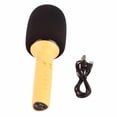 thumbnail image 1 of Ficarrico Micrófono de Karaoke Bluetooth Micrófono de Altavoz inalámbrico portátil Multifuncional con luz LED para PC SmartphoneAmarillo, 1 of 8