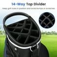 thumbnail image 2 of Topbuy 14-Way Golf Cart Bag Golf Club Bag with 14 Ways Organizer Divider Top 9 Zippered Pockets Cooler Bag Umbrella Holder Blue, 2 of 8