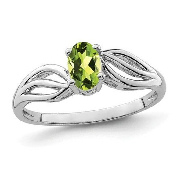 1/2 Carat (ctw) Peridot Ring in Sterling Silver