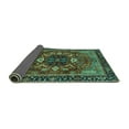 thumbnail image 2 of Ahgly Company Indoor Square Abstract Turquoise Blue Modern Area Rugs, 3' Square, 2 of 4