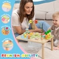 thumbnail image 5 of OATHX Busy Infant Learning Radishes Maze Fishing Toy Bead Maze Toddler Activity Table Montessori Toy, 5 of 8