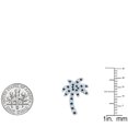 thumbnail image 2 of Dazzlingrock Collection Round Blue Diamond Palm Tree Pushback Stud Earrings for Women (0.30 ctw, Color Blue, Clarity I2-I3) in 925 Sterling Silver, 2 of 3