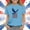 Blue, variant on Girls Patriotic 4th of July American Flag Eagle Graphic T-Shirt Short Sleeve 3 Years Pink,Size 3 T