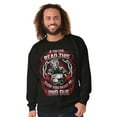 thumbnail image 4 of You Must Be 2nd Due Fire Fighter Men's Big & Tall Crewneck Sweatshirt Brisco Brands 2X, 4 of 5