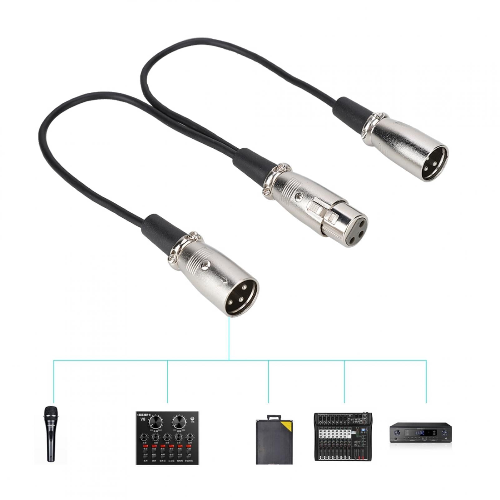 30cm XLR Audio Splitter, XLR Splitter Cable, Female To Dual Male