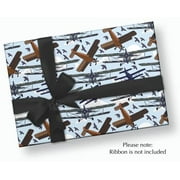 Stesha Party Airplane Wrapping Paper Vintage Plane Present Gift Wrap 30 x 20 Inch (3 Sheets)