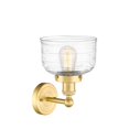 thumbnail image 3 of Innovations Lighting  Large Bell - 1 Light 7" Sconce Satin Gold/Clear Deco Swirl, 3 of 5