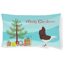 Carolines Treasures BB9315PW1216 Capuchin Red Pigeon Christmas Canvas Fabric Decorative Pillow, Teal, 12H x16W,