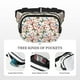 thumbnail image 5 of Fotbe Floral With Butterflies Cangurera Cuadrada con Estampado de Doble Capa, Bolsa de Cintura Ajustable Mini para Hombres y Mujeres, 5 of 9