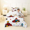 thumbnail image 4 of Manfei Cute Race Car Twin Comforter Sets,Kawaii Stars Bedding Set,White,Polkadot Reversible,2-Piece,1 Comforter and 1 Pillowcase, 4 of 7