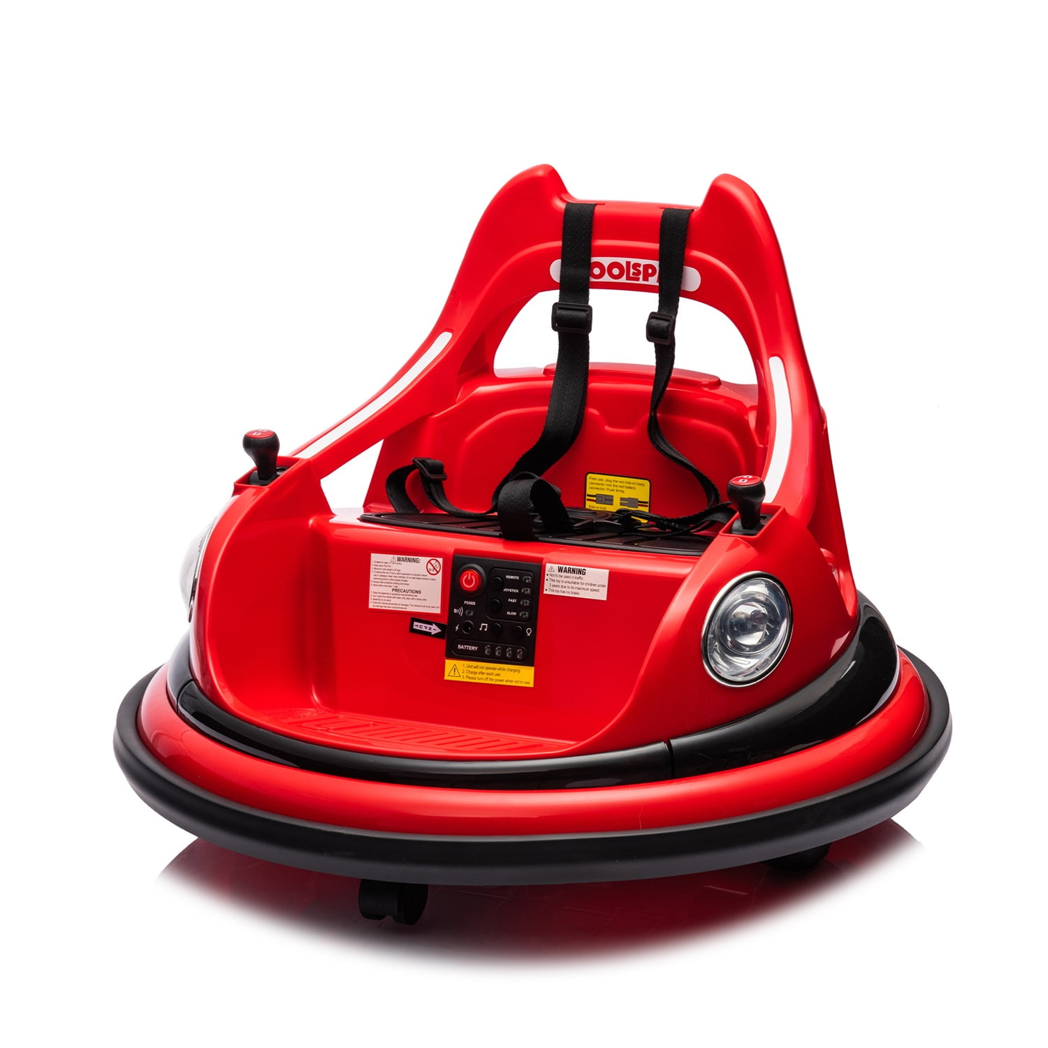 CIPACHO 12V Electric Ride On Bumper Car for Kids & Toddlers 1.5-5 Years Old, Baby Bumping Toy Gifts, LED Lights, 360 Degree Spin, Red CIPACHO 12V Electric Ride On Bumper Car for Kids & Toddlers 1.5-5 Years Old, Baby Bumping Toy Gifts, LED Lights, 360 Degree Spin, Red