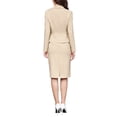 thumbnail image 3 of 2 Piece Skirt Suit Sets for Women's Business Formal Long Sleeve Blazer and Pencil Skirt Work Office Set XL Beige, 3 of 5