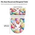 thumbnail image 5 of Renewold 2pcs Easter Polyestera Toilet Lid Dust Cover Set Bathroom Washable Rabbits Easter Egg Toilet Tank Protector Cover with Elastic Bottom, Home Decoration, 5 of 6