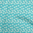 thumbnail image 1 of oneOone Rayon Aqua Blue Fabric Floral Sewing Craft Projects Fabric Prints By Yard 56 Inch Wide-QP, 1 of 4