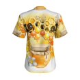 thumbnail image 3 of Uemuo Honey Bee Printed Women's Classic V-Neck T-Shirt - Soft, Breathable, Moisture-Wicking, Perfect for Casual, Office, Travel, and Everyday Wear-Medium, 3 of 5