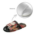 thumbnail image 4 of FUIALDOLG Christmas Santa Print House Slippers for Women Lightweight Indoor Slippers Open Toe Slip On Bedroom Shoes with Memory Foam, Size 10.5-11.5, 4 of 7