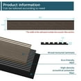 thumbnail image 4 of Plank & Hue 4Pcs 106"x12.6" Soundproof Wood Slat Panels Acoustic Wall and Ceiling Panels, Dark Walnut, 4 of 8