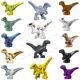 thumbnail image 2 of Bloques de construcción en miniatura Dinosaur World MOC Chase Tyrannosaurus Rex Triceratops Stegosaurus Figuras de acción Bloques de construcción Juguetes para niños, 2 of 5