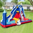 thumbnail image 3 of Infans 6-In-1 Inflatable Water Park with Climbing Wall Splash Pool Blower Excluded, 3 of 7