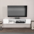 thumbnail image 3 of Decorotika Peti 53'' Wide Modern Engineered Wood Floating TV Stand for 65" TVs, White Veneer, 3 of 11