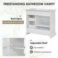 thumbnail image 4 of Yardi Yarda 36 Inch Bathroom Vanity Set with Ceramic Undermount Sink, Vanity with 2 Tip-Out Drawers & Soft-Close Hinges for Indoor, White, 4 of 10
