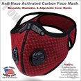 thumbnail image 4 of Unisex Face Mask 5 Layers Reusable Washable, Adjustable Earloop Fashionable Anti Haze Carbon Activated Valve Filter Air Purifying Cover Mask Adult Kid, 4 of 11